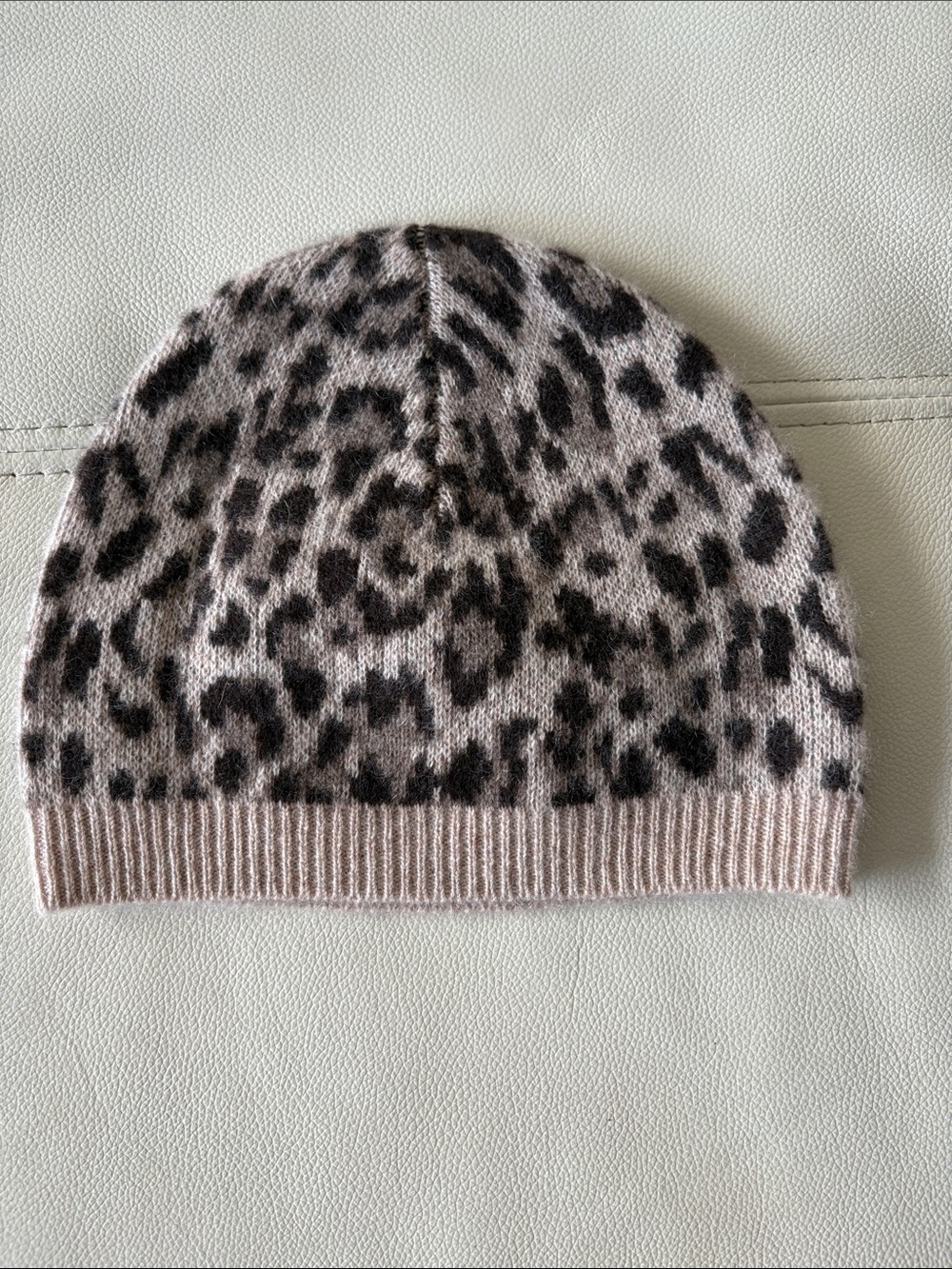 Isaac Mizrahi Kids Leopard Print Knit Beanie - Pink and Black